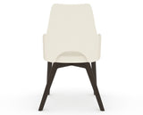 Canadel Downtown Norr Dining Chair in Davy's Grey, YJ Faux Leather, back view