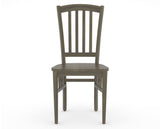 Canadel Dining Chair 0048 in Wood Seat and 08 Shadow, front view