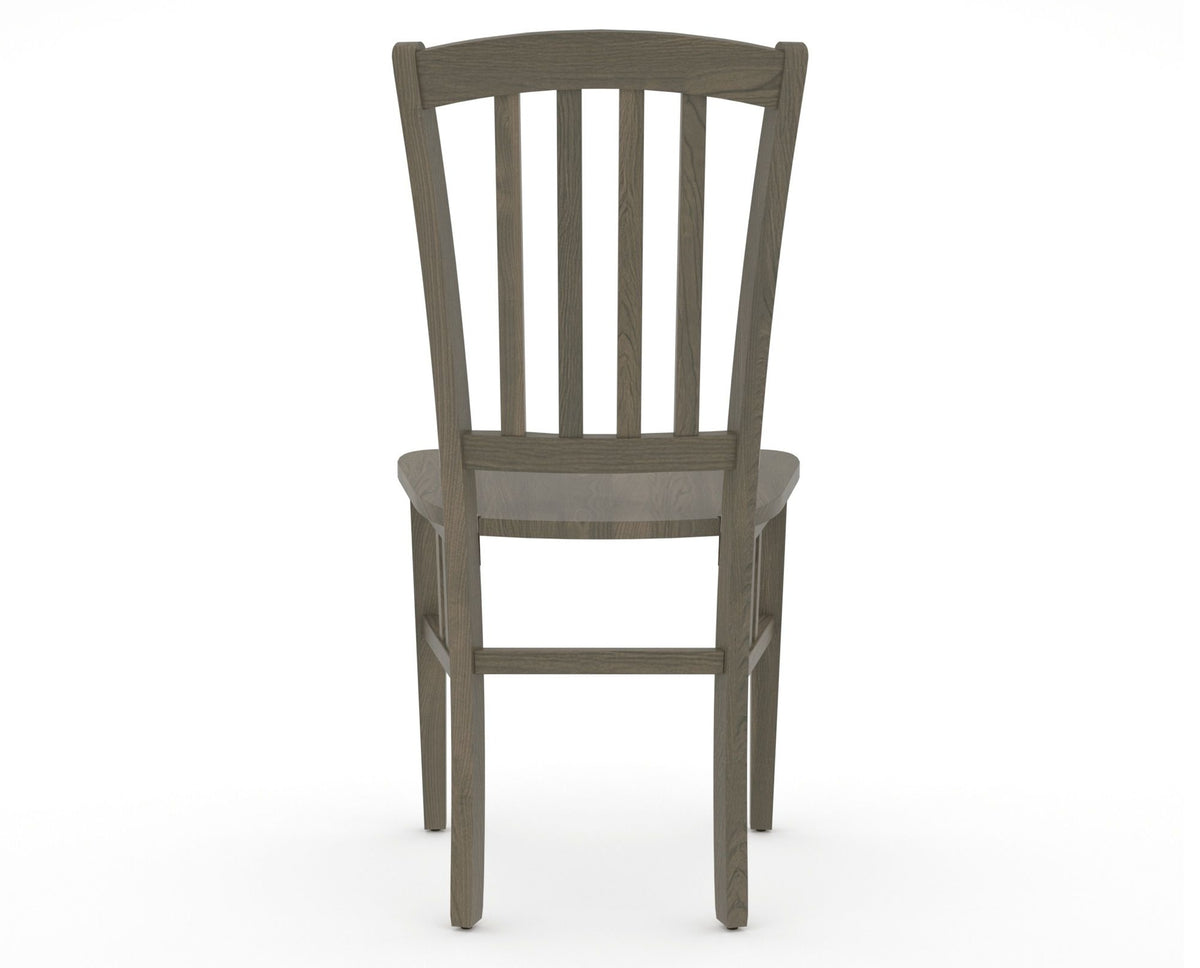 Canadel Dining Chair 0048 in Wood Seat and 08 Shadow, back view