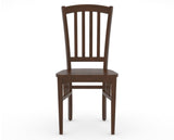 Canadel Dining Chair 0048 in Wood Seat and 19 Cognac Washed, front view