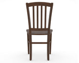 Canadel Dining Chair 0048 in Wood Seat and 19 Cognac Washed, back view