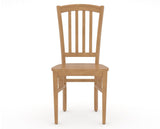 Canadel Dining Chair 0048 in Wood Seat and 20 Caramel Washed, front view