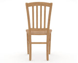 Canadel Dining Chair 0048 in Wood Seat and 20 Caramel Washed, back view