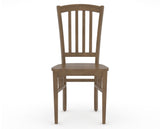 Canadel Dining Chair 0048 in Wood Seat and 25 Pecan Washed, front view