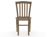 Canadel Dining Chair 0048 in Wood Seat and 25 Pecan Washed, back view