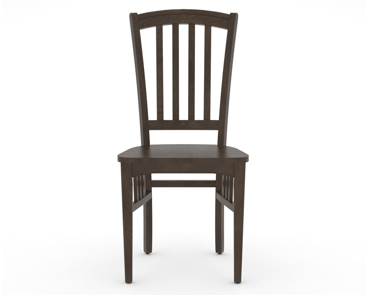 Canadel Dining Chair 0048 in Wood Seat and 29 Hazelnut Washed, front view