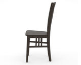 Canadel Dining Chair 0048 in Wood Seat and 59 Davy's Grey, side view