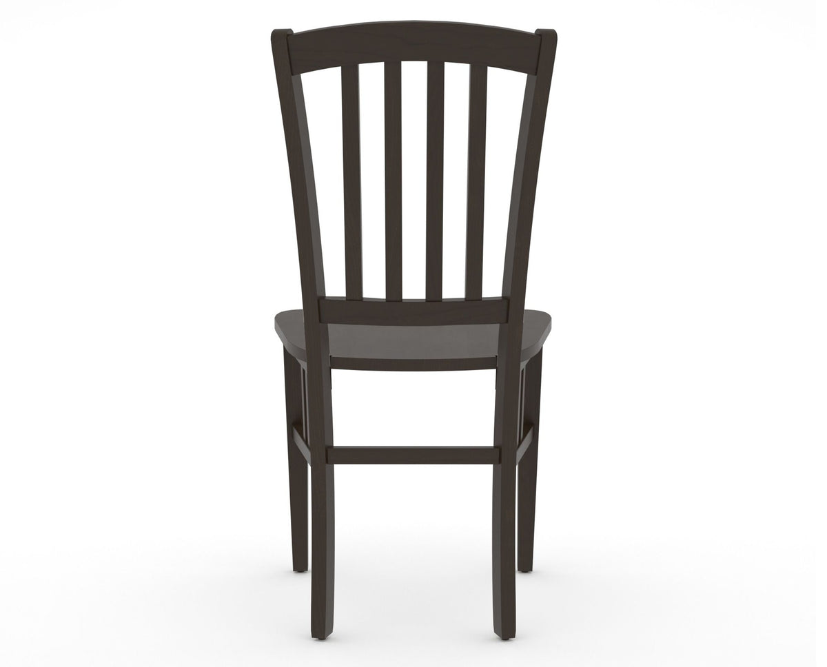 Canadel Dining Chair 0048 in Wood Seat and 59 Davy's Grey, back view