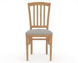 Canadel Dining Chair 0048 in 7C Fabric and 20 Caramel Washed, front view