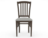 Canadel Dining Chair 0048 in 7C Fabric and 29 Hazelnut Washed, front view