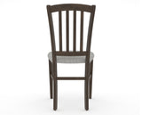 Canadel Dining Chair 0048 in 7C Fabric and 29 Hazelnut Washed, back view