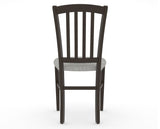 Canadel Dining Chair 0048 in 7C Fabric and 59 Davy's Grey, back view