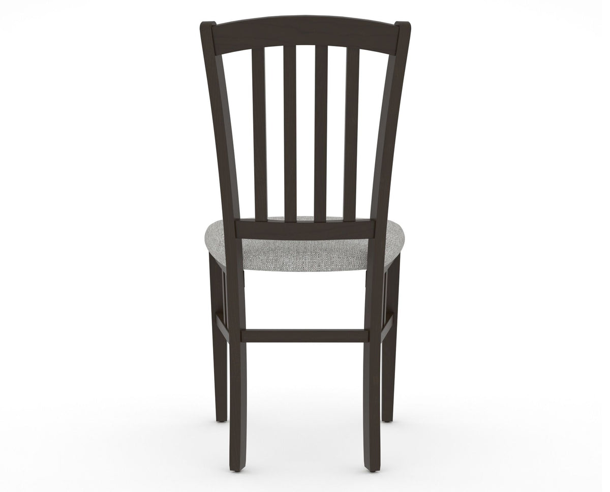 Canadel Dining Chair 0048 in 7C Fabric and 59 Davy's Grey, back view