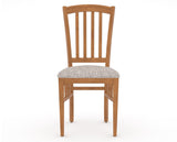 Canadel Dining Chair 0048 in FP Crypton® and 01 Honey Washed, front view