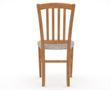 Canadel Dining Chair 0048 in FP Crypton® and 01 Honey Washed, back view