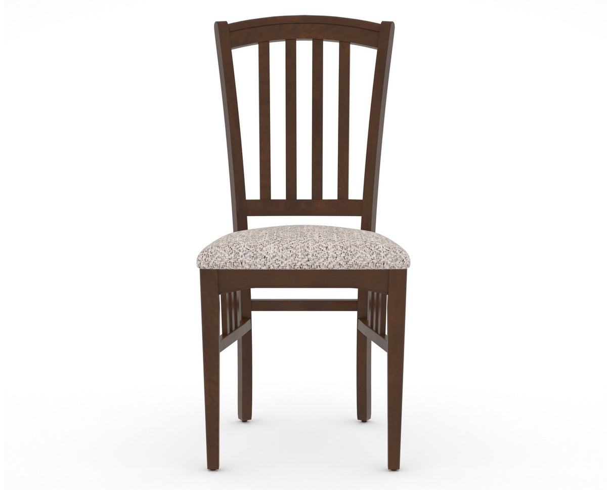 Canadel Dining Chair 0048 in FP Crypton® and 19 Cognac Washed, front view