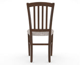Canadel Dining Chair 0048 in FP Crypton® and 19 Cognac Washed, back view