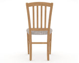 Canadel Dining Chair 0048 in FP Crypton® and 20 Caramel Washed, back view