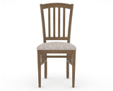 Canadel Dining Chair 0048 in FP Crypton® and 25 Pecan Washed, front view