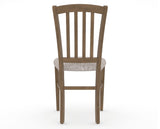 Canadel Dining Chair 0048 in FP Crypton® and 25 Pecan Washed, back view