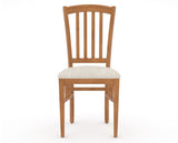 Canadel Dining Chair 0048 in FT InsideOut® and 01 Honey Washed, front view