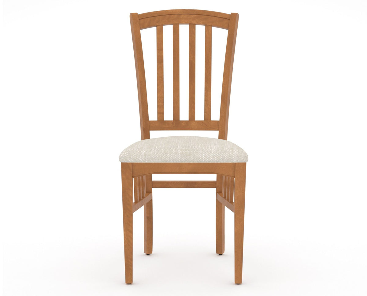 Canadel Dining Chair 0048 in FT InsideOut® and 01 Honey Washed, front view