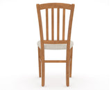 Canadel Dining Chair 0048 in FT InsideOut® and 01 Honey Washed, back view