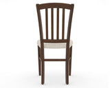 Canadel Dining Chair 0048 in FT InsideOut® and 19 Cognac Washed, back view