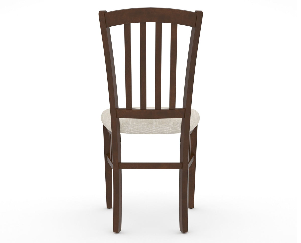 Canadel Dining Chair 0048 in FT InsideOut® and 19 Cognac Washed, back view