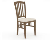 Canadel Dining Chair 0048 in FT InsideOut® and 25 Pecan Washed, three-quarter view