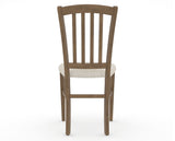 Canadel Dining Chair 0048 in FT InsideOut® and 25 Pecan Washed, back view