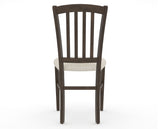 Canadel Dining Chair 0048 in FT InsideOut® and 29 Hazelnut Washed, back view