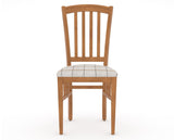 Canadel Dining Chair 0048 in OZ Fabric and 01 Honey Washed, front view