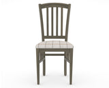 Canadel Dining Chair 0048 in OZ Fabric and 08 Shadow, front view