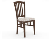 Canadel Dining Chair 0048 in OZ Fabric and 19 Cognac Washed, three-quarter view