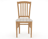 Canadel Dining Chair 0048 in OZ Fabric and 20 Caramel Washed, front view
