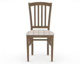 Canadel Dining Chair 0048 in OZ Fabric and 25 Pecan Washed, front view