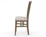 Canadel Dining Chair 0048 in OZ Fabric and 25 Pecan Washed, side view