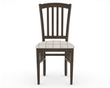 Canadel Dining Chair 0048 in OZ Fabric and 29 Hazelnut Washed, front view