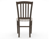 Canadel Dining Chair 0048 in OZ Fabric and 29 Hazelnut Washed, back view