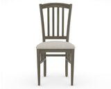 Canadel Dining Chair 0048 in TB Fabric and 08 Shadow, front view