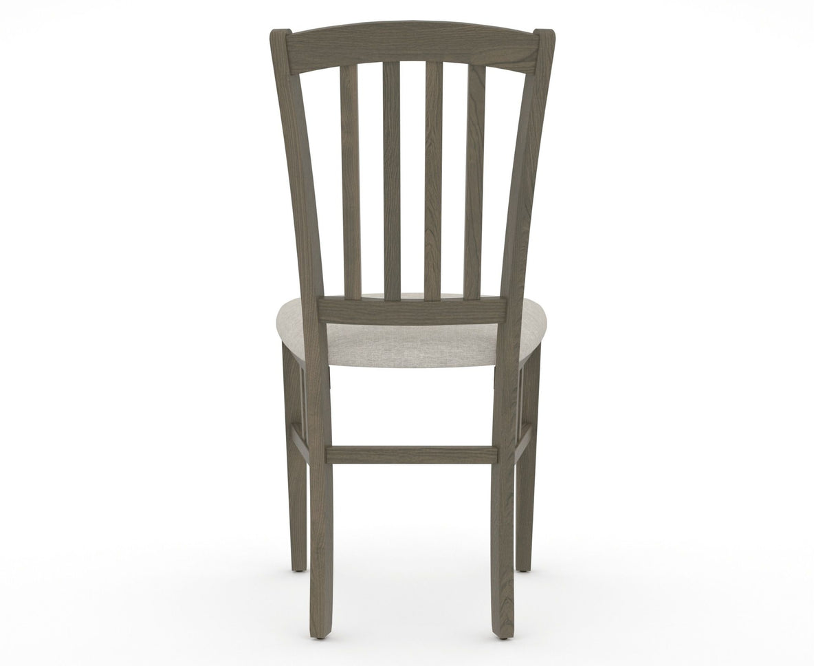 Canadel Dining Chair 0048 in TB Fabric and 08 Shadow, back view