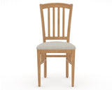 Canadel Dining Chair 0048 in TB Fabric and 20 Caramel Washed, front view
