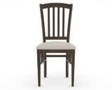 Canadel Dining Chair 0048 in TB Fabric and 29 Hazelnut Washed, front view
