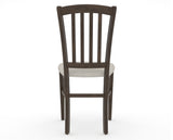 Canadel Dining Chair 0048 in TB Fabric and 29 Hazelnut Washed, back view