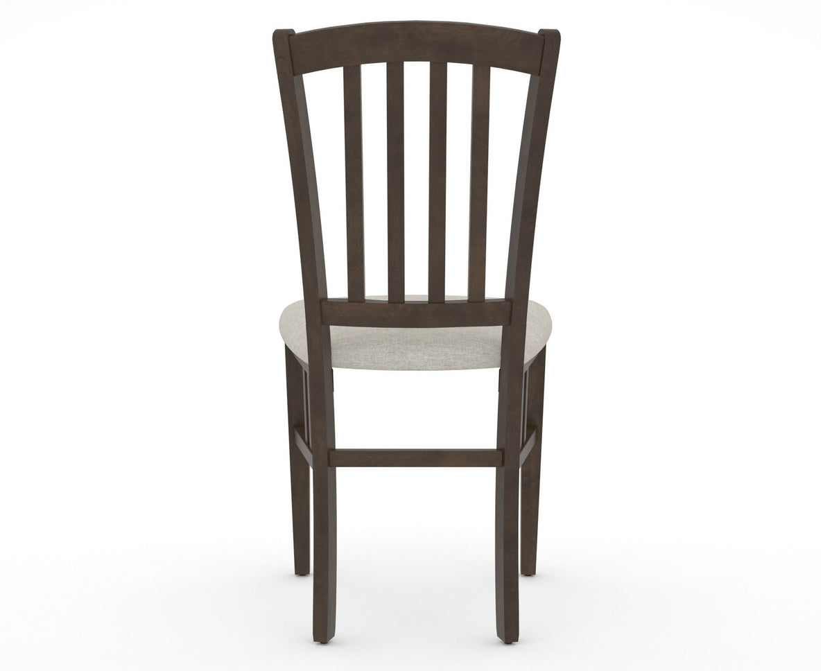 Canadel Dining Chair 0048 in TB Fabric and 29 Hazelnut Washed, back view