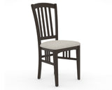 Canadel Dining Chair 0048 in TB Fabric and 59 Davy's Grey, three-quarter view