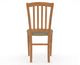 Canadel Dining Chair 0048 in XY Faux Leather and 01 Honey Washed, back view