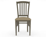 Canadel Dining Chair 0048 in XY Faux Leather and 08 Shadow, front view