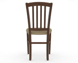 Canadel Dining Chair 0048 in XY Faux Leather and 19 Cognac Washed, back view